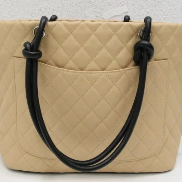 Chanel Beige Calfskin Cambon Ligne Large Tote Handbag 10115108 - Picture 5 of 16